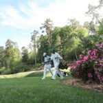 Xander Schauffele walks to the 13th fairway at Augusta National during the 2019 Masters.