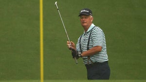 Sandy Lyle in suspenders at 2020 Masters