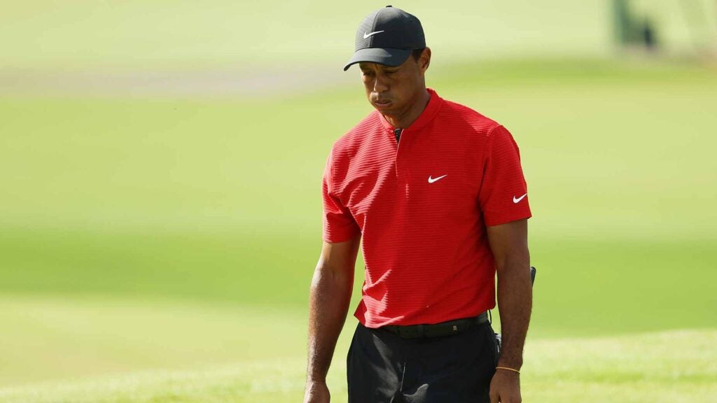tiger woods sighs Masters