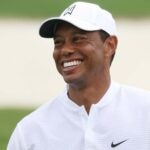 tiger woods smiles