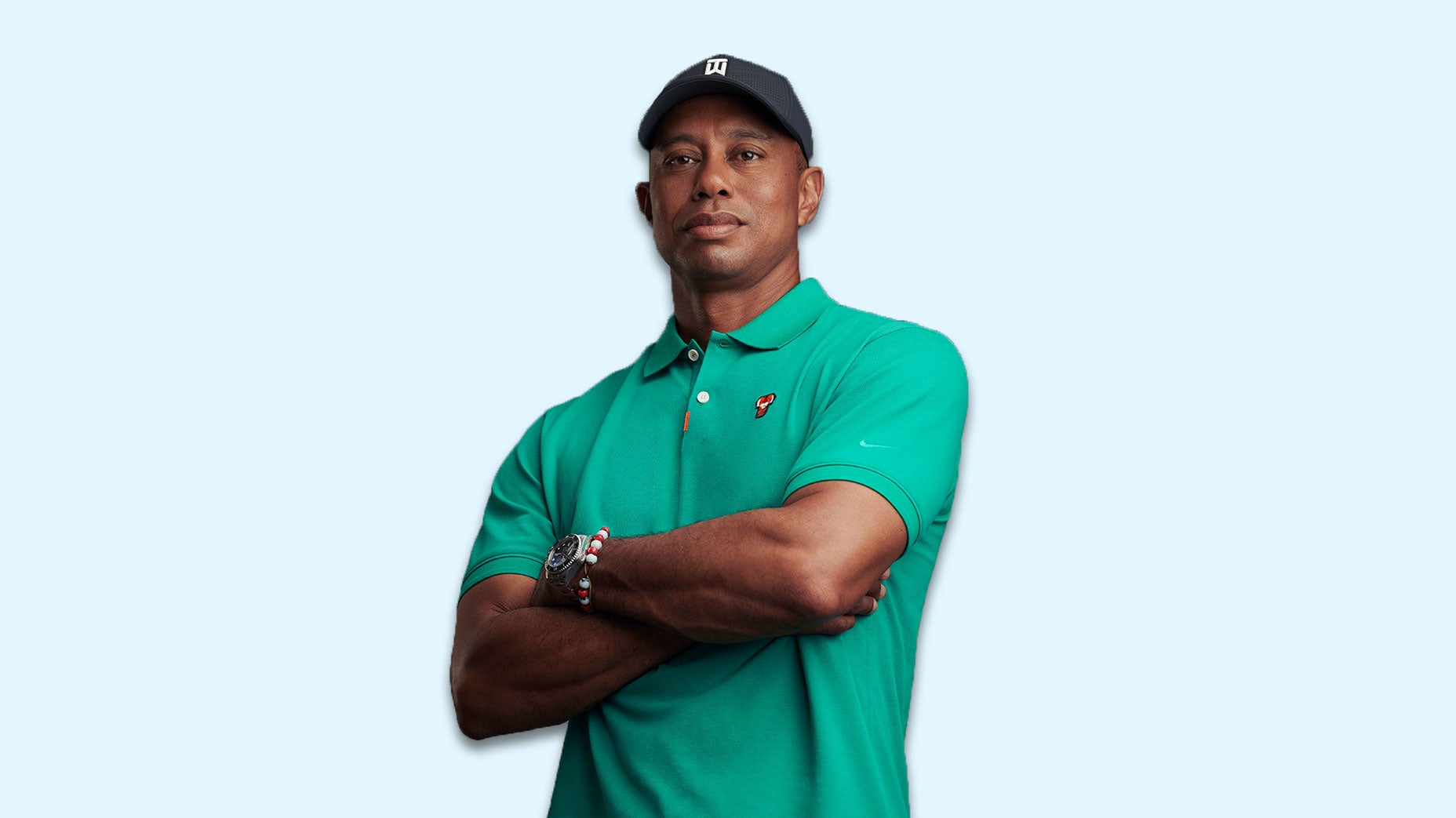 nike collarless golf shirts tiger woods