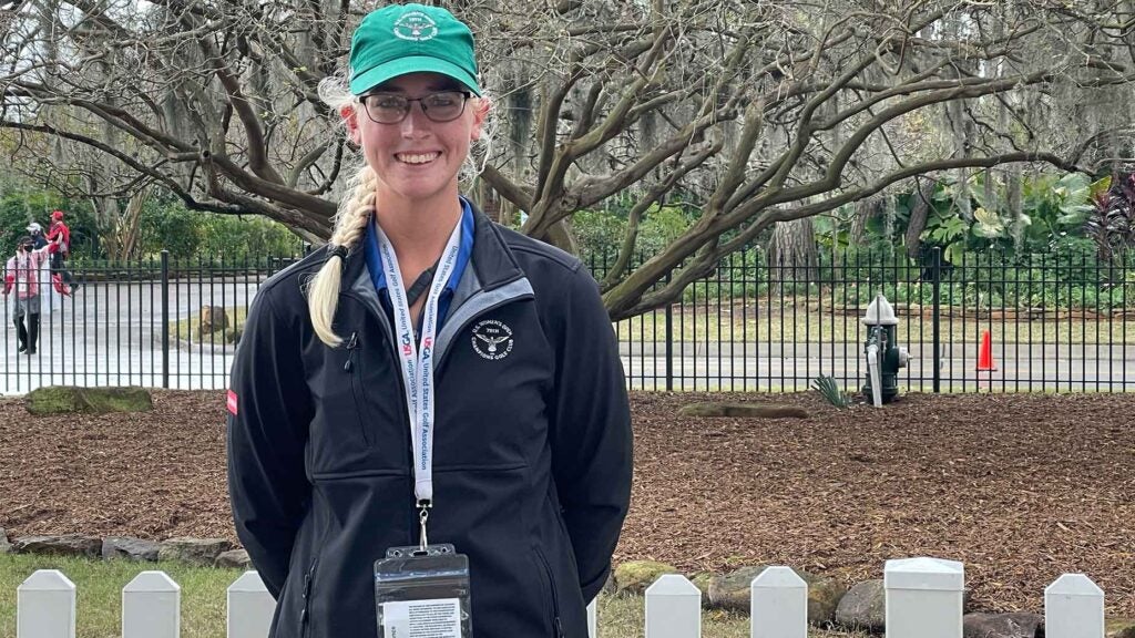 A.J. Hill is the only woman on the grounds crew at the U.S. Women's Open.