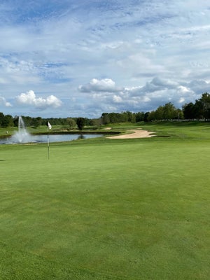 The 18th hole at Willow Creek Country Club