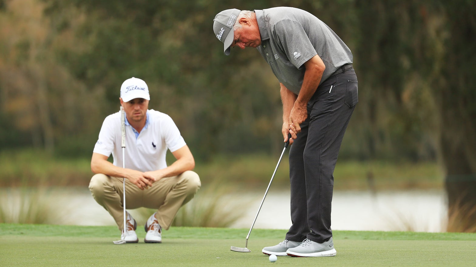 Winners' Bags Mike and Justin Thomas at the 2020 PNC Championship