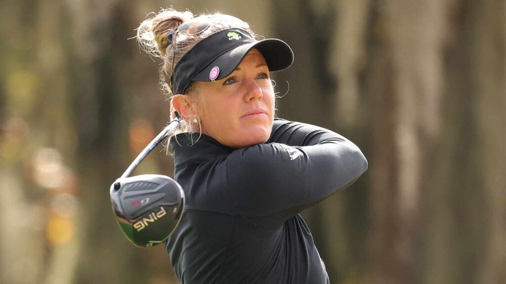 Amy Olson swings at the U.S. Women's Open.