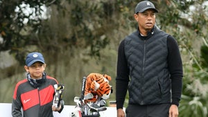 Charlie Woods and Tiger Woods