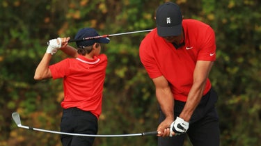 Tiger and Charlie Woods