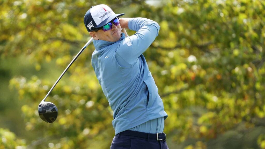 Zach Johnson swings during a tournament.