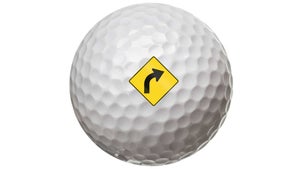 ball with road sign on it