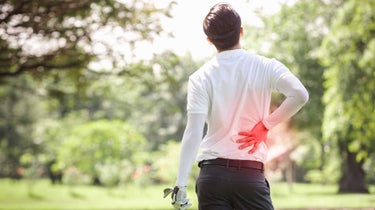 Lower back injuries are common among golfers.