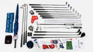 Bryson DeChambeau's golf clubs.