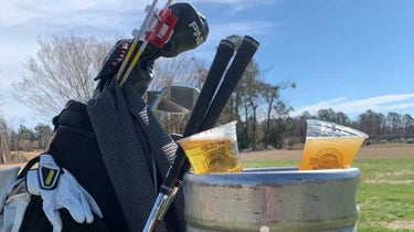 ironclad beer and golf clubs