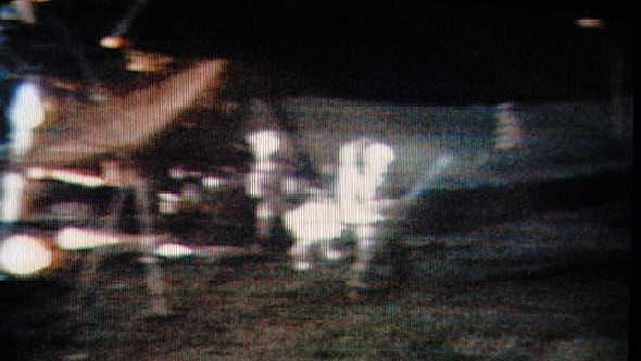 alan shephard hitting a golf shot on moon