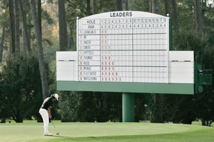 Abraham Ancer on No. 3 at Augusta National.