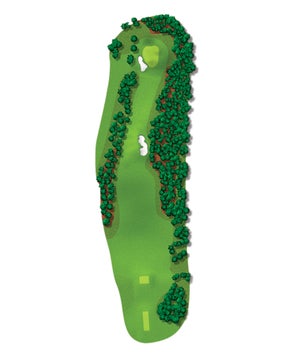 Diagram of Augusta National 1st hole.