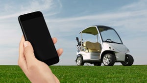 iphone on golf course