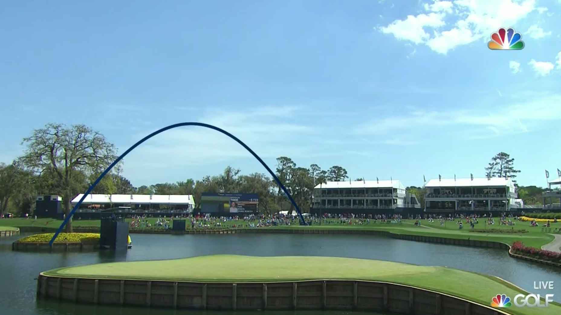 This pro nearly hit a shot onto the *other* island at TPC Sawgrass