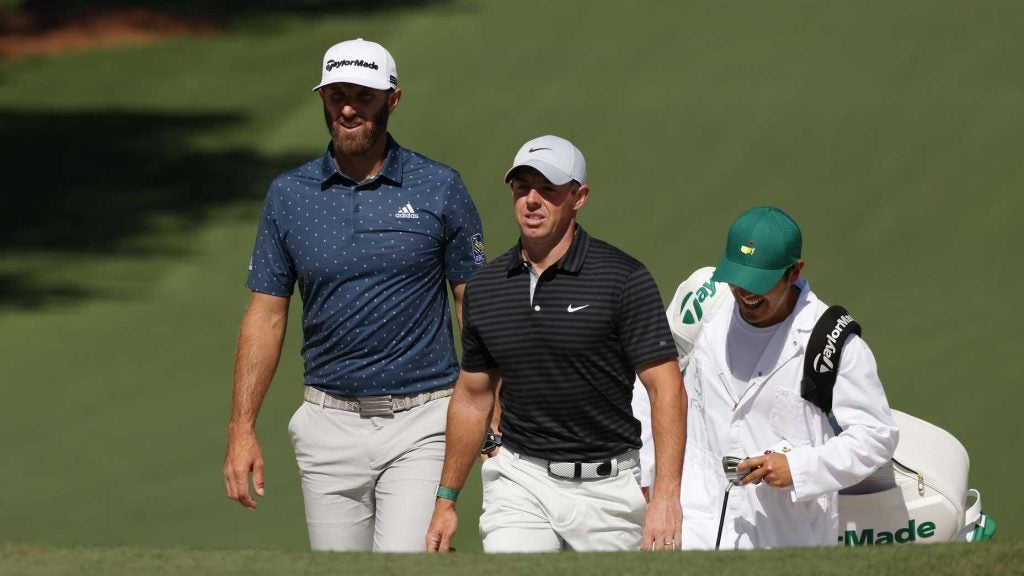 Dustin Johnson, Rory McIlroy at 2021 Masters