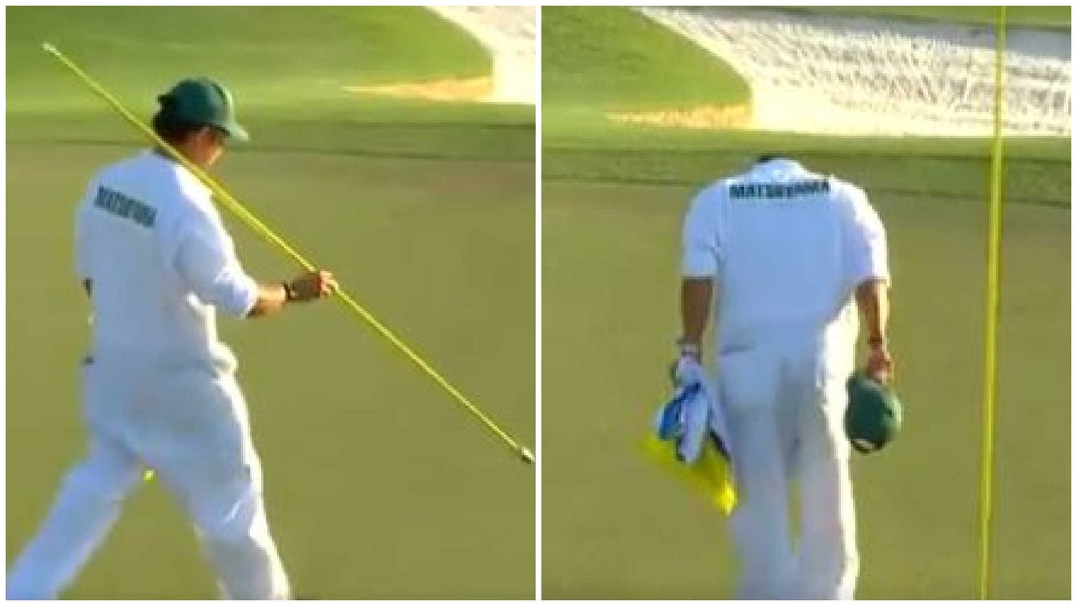 Hideki Matsuyama's caddie's emotional gesture goes viral after win