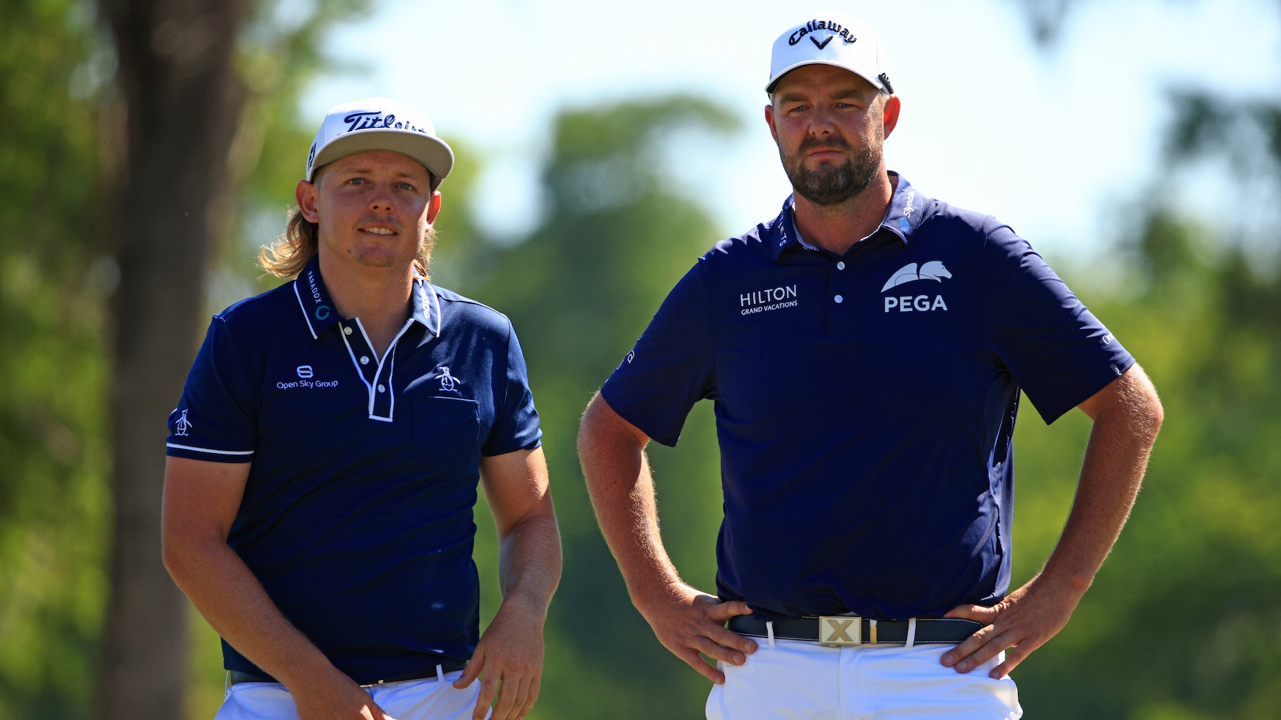 Winners' bags: Marc Leishman and Cam Smith at the 2021 Zurich Classic