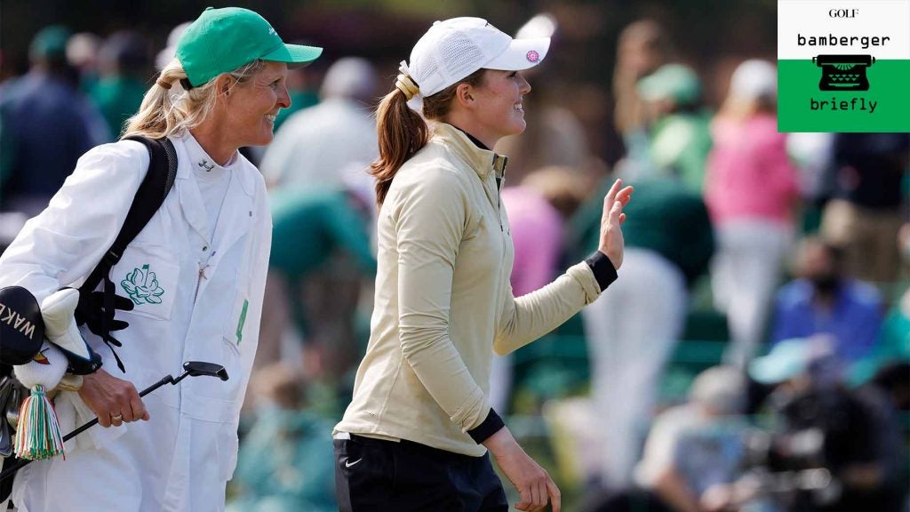 Emilia Migliaccio, with her mom as caddie, was still all smiles after losing the Augusta National Women's Amateur to Tsubasa Kajitani in a playoff.