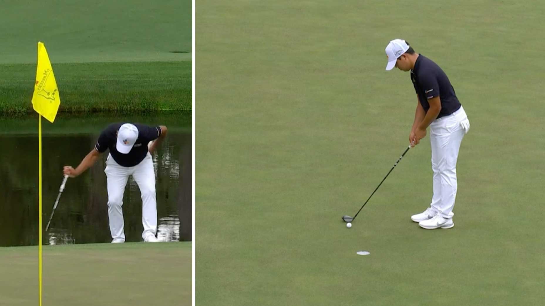 Si Woo Kim snaps putter at Masters, forced to putt with 3wood