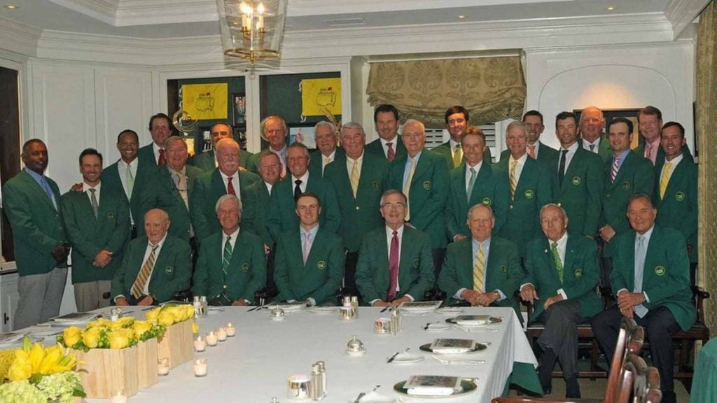Masters winners at the champions dinner.