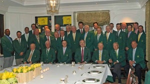 Masters winners at the champions dinner.