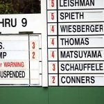 The leaderboard at the masters.