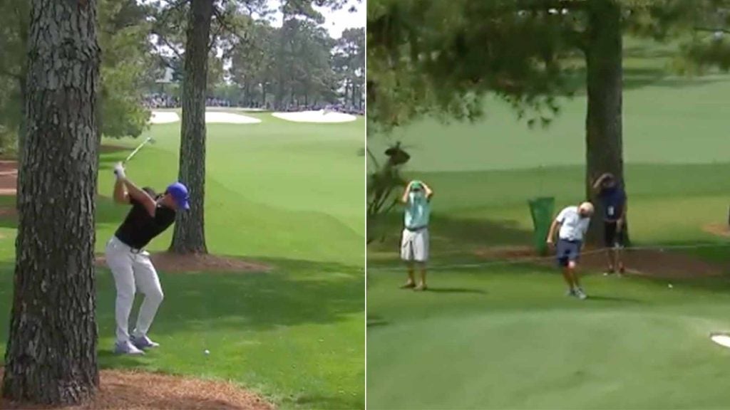 Rory Mcilroy hits his dad with a shot at the Masters.
