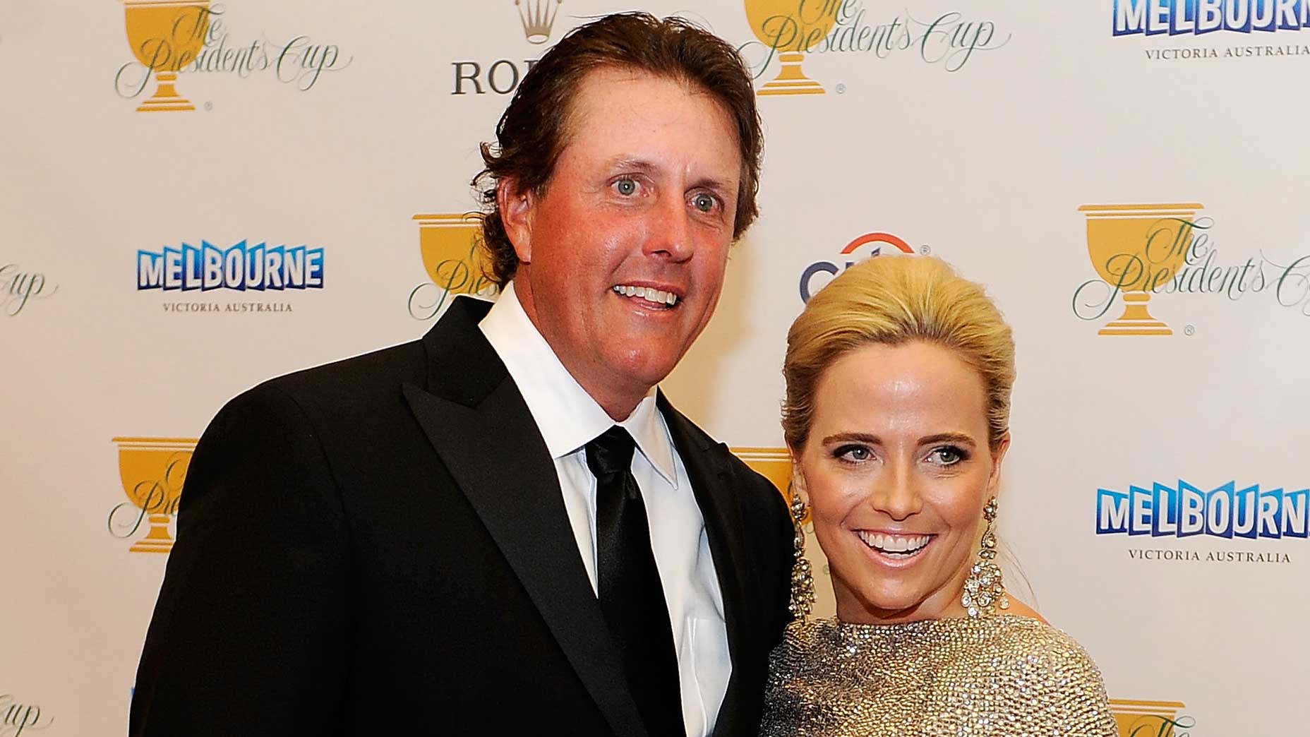 Amy and Phil Mickelson at the 2011 Presidents Cup.