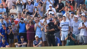 Phil Mickelson made a ridiculous up-and-down on 18.