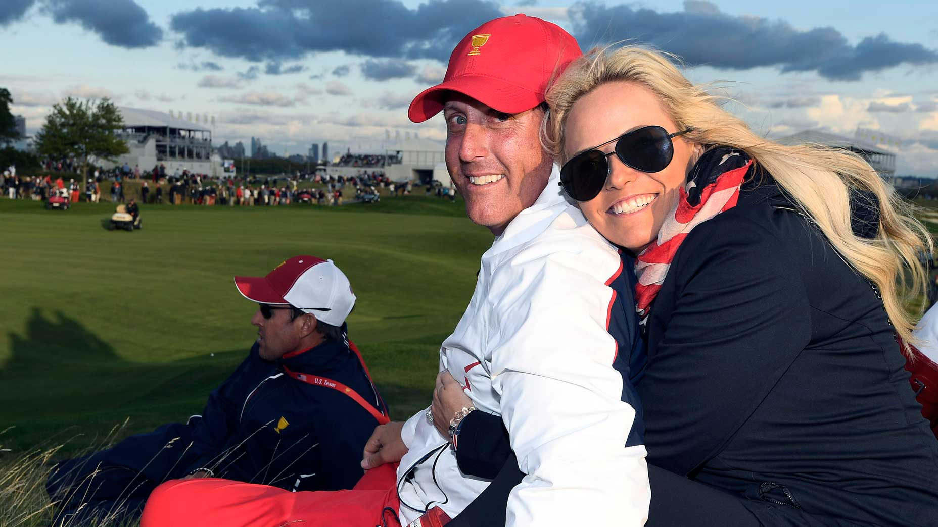 Amy and Phil Mickelson at the 2017 Presidents Cup.