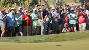 phil mickelson chips onto the green