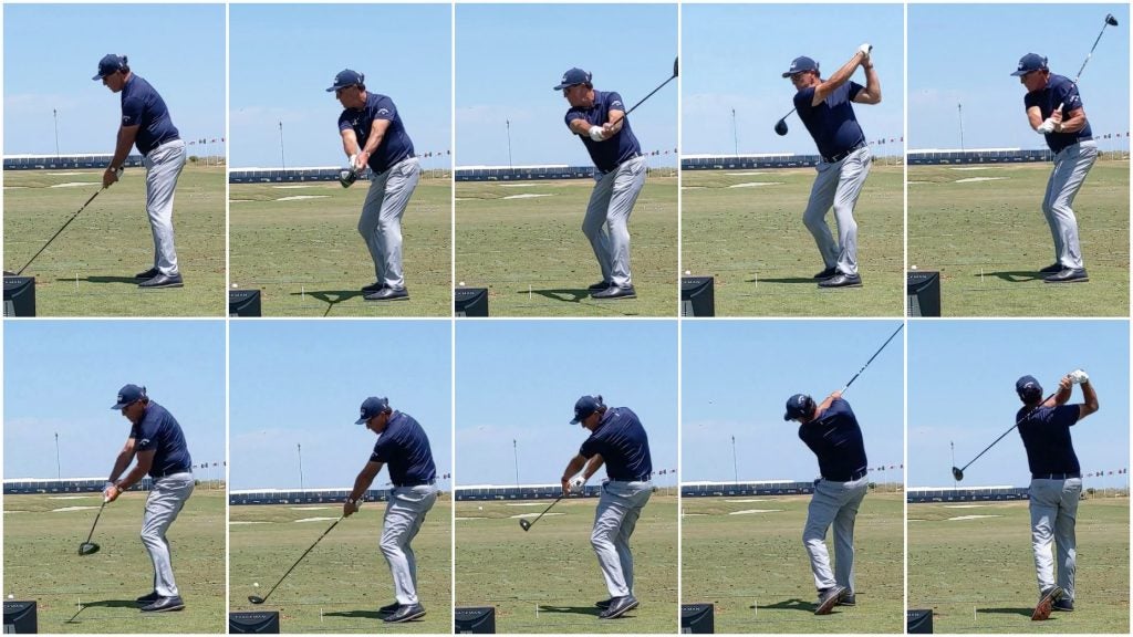 left handed golf swing posture
