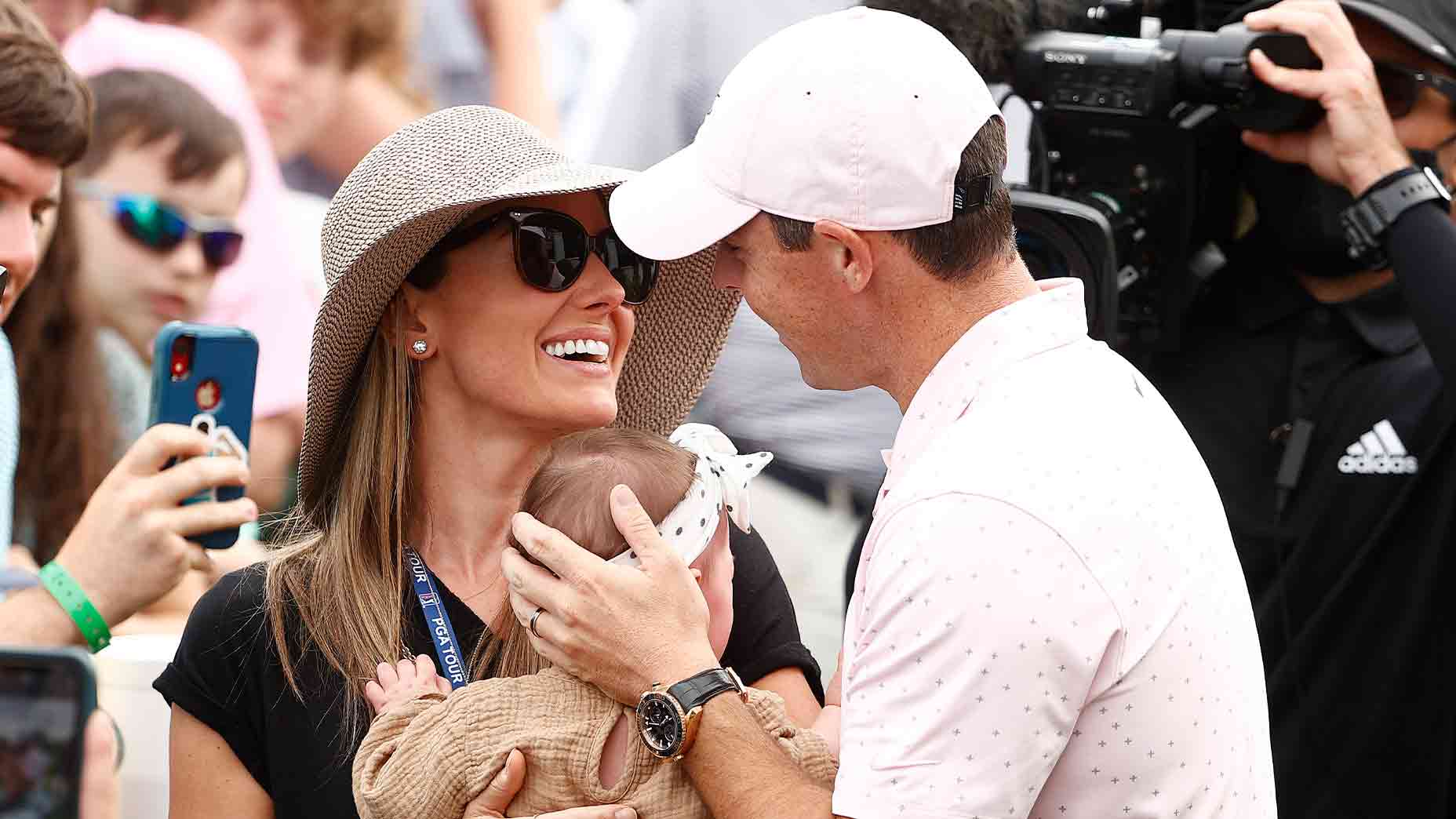 Rory McIlroy shares adorable moment with wife Erica, daughter after win