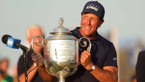 phil mickelson with wanamaker trophy