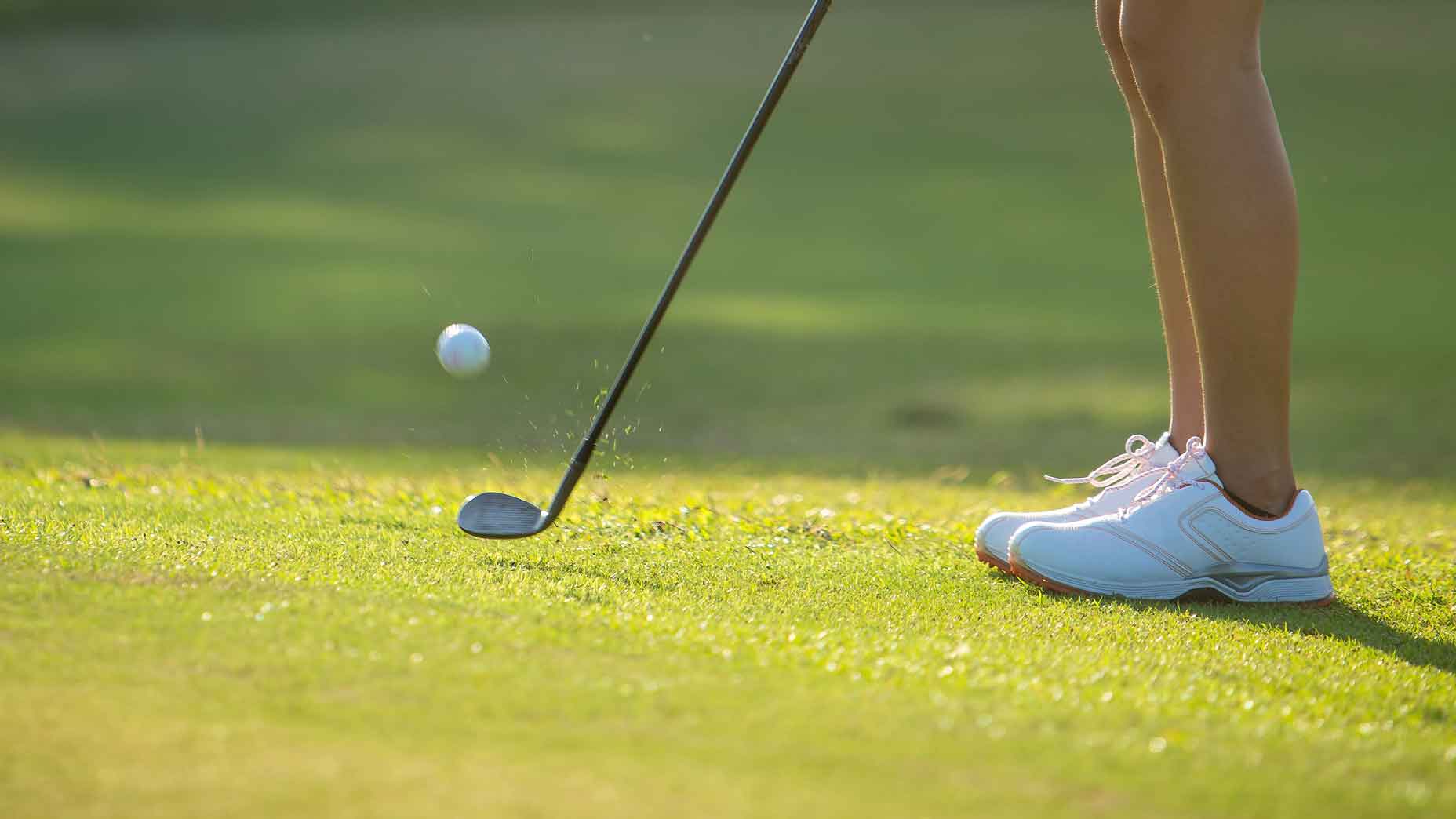 woman chipping