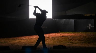Bryson DeChambeau hit range balls well past dark on Thursday at the U.S. Open.