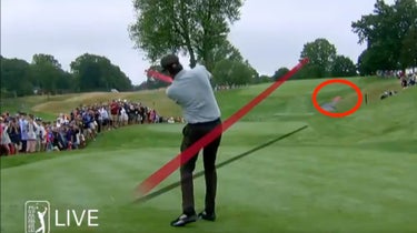 Bubba Watson's driver found the fairway at No. 2, despite snapping in two.