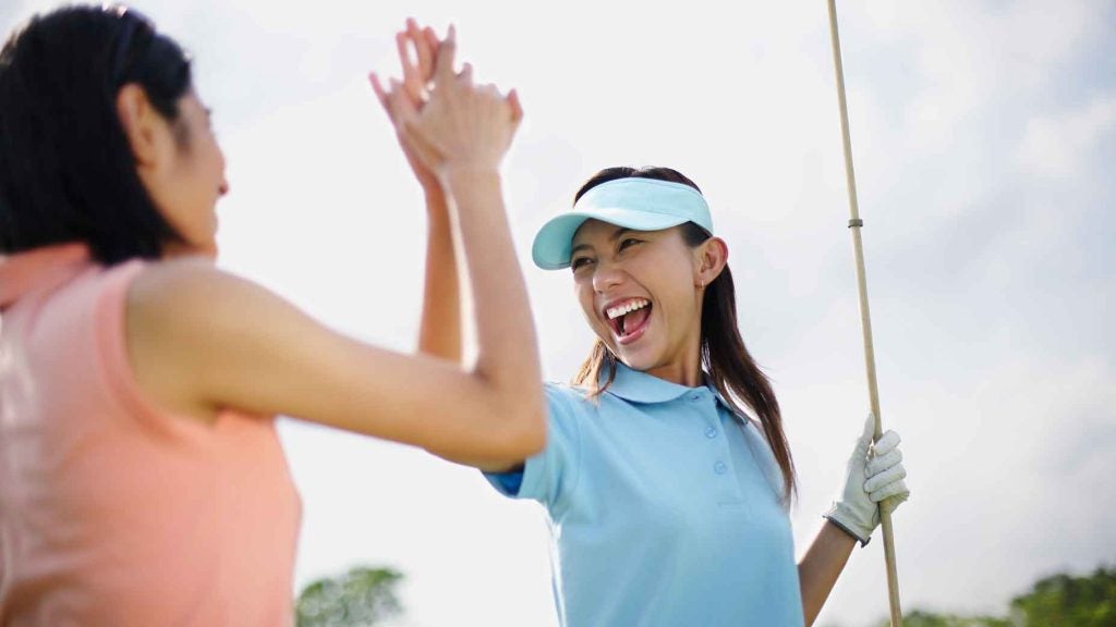 Women's Golf high five
