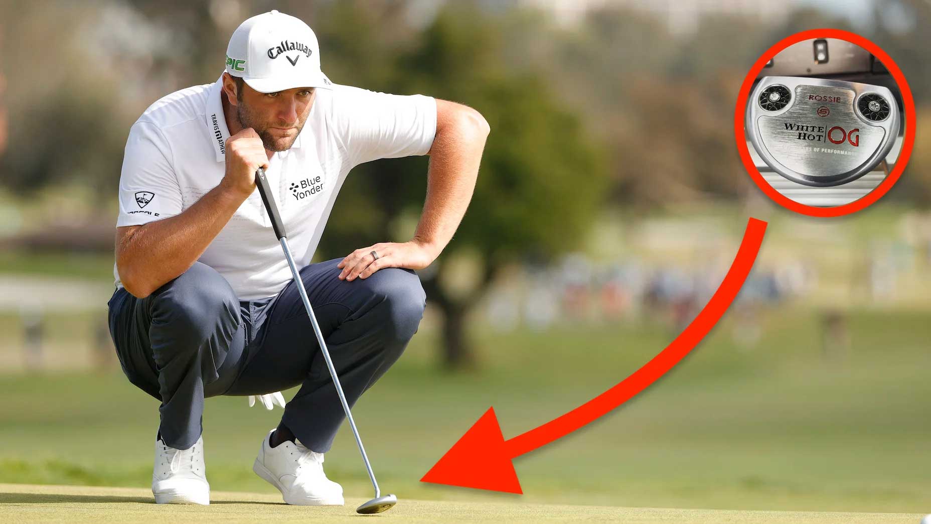 An up-close look at the Odyssey putter Jon Rahm's using at the