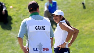 Megha Ganne smiles after finishing her final round on Sunday.