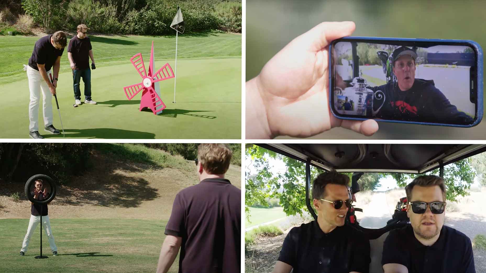 Tom Brady and James Corden golf on 'The Late Late Show'