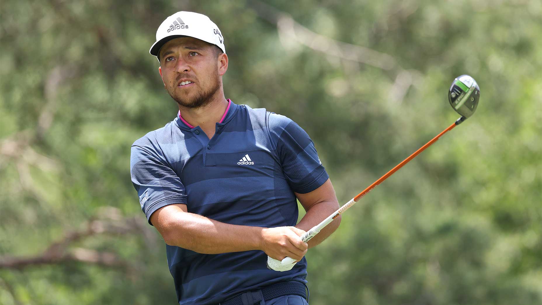 Xander Schauffele hits a tee shot