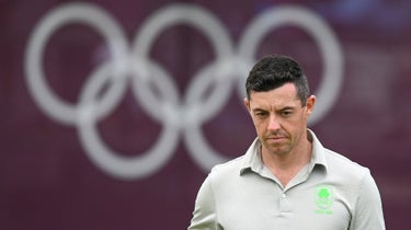 Tokyo , Japan - 29 July 2021; Rory McIlroy of Ireland on the 18th during round 1 of the men's individual stroke play at the Kasumigaseki Country Club during the 2020 Tokyo Summer Olympic Games in Kawagoe, Saitama, Japan. (Photo By Stephen McCarthy/Sportsfile via Getty Images)