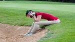 frustrated woman golfer