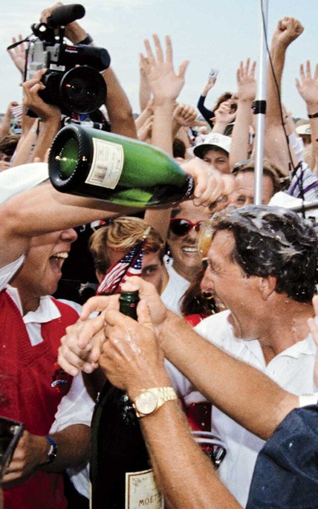 The U.S. celebrates winning the 1991 Ryder Cup.