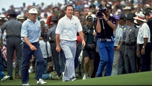 Hale Irwin and Bernhard Langer at the 1991 Ryder Cup.