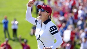 Jennifer Kupcho electrified the crowd with a chip-in on 17 to win the hole for Team USA.